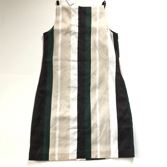 Ann Taylor Linen Stripe Square Front Dress - Picture 4 of 10